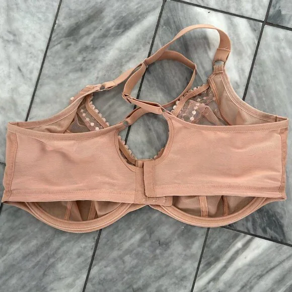 Elomi Matilda Cafe Au Lait Full Figure Underwire Plunge UK 38G US38I - Picture 9 of 10